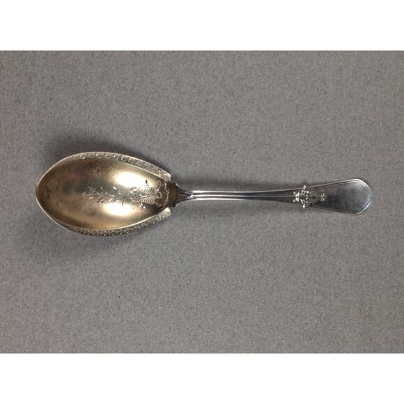 Gorham Sterling Silver Ice Cream Slicer Spoon Swiss Pattern - Picture 7 of 7